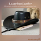 🔥 Pro-Favorite Breathable Cowboy Hat – Cowhide – Sunshield for Outdoor Activities ☀️