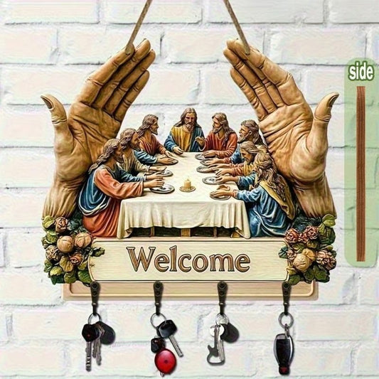 ⏳Limited-time 50% off⏰ Jesus & Disciples Wall Art Key Holder✝️