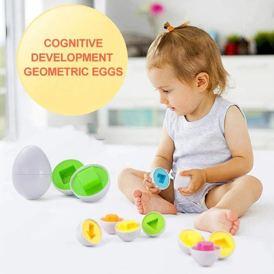 🎁 50% OFF! ✨ Cognitive Development Geometric Eggs (12 Eggs Set) – High-Quality Child-Safe Plastic, Color & Shape Matching & Hand-Eye Coordination – Fun Educational Toy for Toddlers 🥚