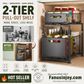 📦 50% OFF! ✨ 2-Tier Pull-Out Shelf – Independent Double-Tier Sliding, 5-Level Height Adjustable & Sturdy Carbon Steel – Maximize Cabinet Storage Effortlessly 💪