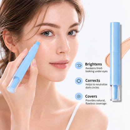 💄 BUY 1 GET 1 FREE! ✨ Multipurpose Hydrating Liquid Concealer Pen – 24H Full Coverage Waterproof & Crease-Proof, Precision Cushion Applicator & Hyaluronic Acid Hydration – Soft-Matte Airbrushed Finish in 3 Shades 💖