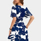 💃 LIMITED TIME 50% OFF! 🌈 Women's Ruffle Sleeve Sexy Sundress – Floral V-Neck Short Wrap Dress with Pockets 🌸