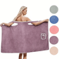 💥 50% OFF! ✨ Plus Size Women's Wearable Shower Skirt – Secure 2-Button Design, Super-Soft Coral Fleece & Quick-Dry Absorbent – Full Coverage That Stays Put, No Awkward Towel Drops 🚿