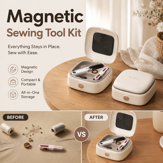 🧵 50% OFF! ✨ Portable Magnetic Sewing Kit – 40 Pieces Essential Repair Tools in One Double-Layer Organizer, Magnetic Needle Storage Keeps Small Metal Items Secure, Compact for Home Travel Dorm & Suitcase – 3 Colors 🧲