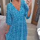 🔥 LIMITED TIME 50% OFF! 👗 Vacation Casual Print V-Neck Waist Wrap Long Dress – 2459+ Sold! Flexible On & Off Shoulders 🌸