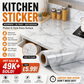 🍳 50% OFF! ✨ Waterproof Marble Peel & Stick Kitchen Backsplash Wallpaper – Oil-Proof Self-Adhesive Contact Paper with Heat-Resistant Aluminum Foil Core (Up to 250°C) – Cut-to-Fit Grid Lines for Countertops & Cabinets 💎