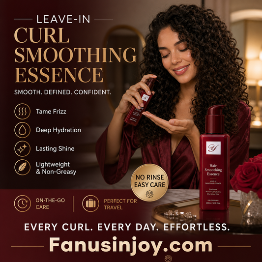✨ 50% OFF! ✨ Nourishing Leave-In Hair Smoothing Essence – Frizz Control Curl Defining Treatment with 9 Botanical Oils, Lightweight Non-Greasy Hydration & Perfume-Grade French Rose Fragrance – No-Rinse Instant Salon-Sleek Curls 👱‍♀️