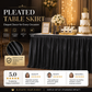 ⏳🔥 LIMITED-TIME 50% OFF! ⏰🌹 Pleated Table Skirt for Events – Elegant Wrinkle-Resistant Polyester with Classic Box Pleats, Stain & Fade Resistant, Effortless Quick Setup – 11 Colors & 3 Sizes for Parties Weddings & Gatherings ✨
