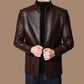 💥Men’s Warm Plush Lining Leather Jacket Coat🔥