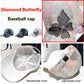 🧢 FLASH SALE: 50% OFF! ✨ Mesh Baseball Cap with Diamond & Butterfly – Breathable, Adjustable & Stylish 🦋