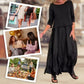 Solid Round-Neck Top Slip Dress 2-Piece Set
