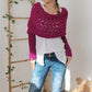 Women’s Knitted Cut-Out Shawl Poncho Wrap