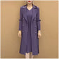 🎁High-end clothing designed for moms🎉Autumn Hot Sale🎉Fashionable Pleated Suit Collar Fake Two-piece Trench Coat