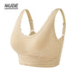 Plus Size 3D Lace Side Clasp Push-up Bra