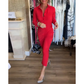 🔥Women's Sexy Red Long Sleeve Lapel Dress