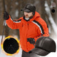 Stylish men's winter leather cap with thickened ear flaps