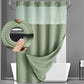 🔥 HOT SALE 50% OFF! 🔥 Waffle Shower Curtain – Hotel Style, 180GSM, Water-Repellent, 183×190cm 🚿