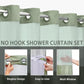 🔥 HOT SALE 50% OFF! 🔥 Waffle Shower Curtain – Hotel Style, 180GSM, Water-Repellent, 183×190cm 🚿