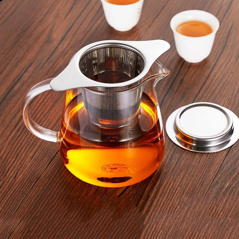 Tea Rool Filter Stainless Steel Tea Filter with Double Handles & Lid – homebbc-net