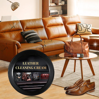 🧴 SAVE 50%! 🛋️ Leather Cleaning & Maintenance Cream – Restores, Protects & Nourishes – All-in-One Care for Shoes, Bags & Furniture ✨
