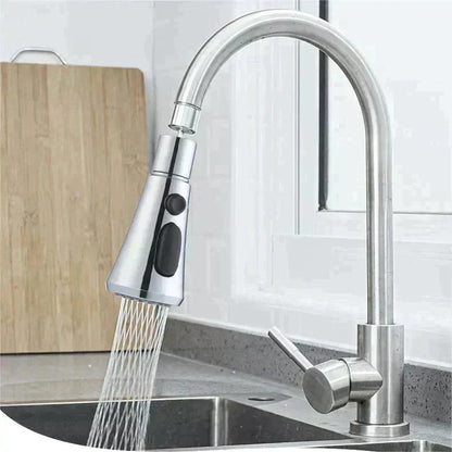 🚰 50% OFF! ✨ 360° High-Pressure Kitchen Sink Faucet Spray Head with Adapter – 3 One-Touch Modes Aerated Stream Power Spray Pause, Laser-Drilled Pressure Boost Up to 200%, 50% Water Savings & Anti-Clog Silicone Nozzles – Tool-Free Install 2 Colors 💦