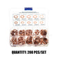 📀100/200 PCS Copper Flat Washer Assortment Kit