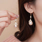 Vintage Elegant Zirconia Imitation Pearl Necklace & Earrings