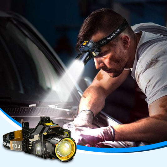 🔦Outdoor Waterproof Rechargeable Headlamp with Headband💡