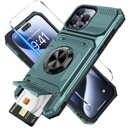 📱 LIMITED TIME 50% OFF! 💥 Phone Case with Card Holder & Ring Grip – Kickstand, Magnetic Mount & Drop Protection – Multiple iPhone Models ✨