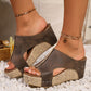 📢📢50% OFF !! ⏰Women's Wedge Sandals with Studded Details