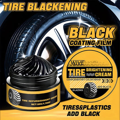 🚗 BUY 2 GET 1 FREE! ⏰ Multipurpose Long-Lasting Car Tire Refurbishment Cream – Restores black finish & protects from cracking – UV-resistant, water-repellent & easy to apply – for all tire types 🛞