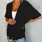 📢📢40% OFF !! ⏰2026 New Stylish Flowy Short Sleeve Cardigan