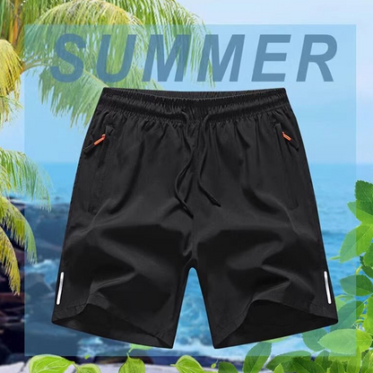 💎 -50% ON MEN'S ELASTIC SUMMER SHORTS! 💎 Breathable, Zippered Pockets & Stretch Fit🩳❄️