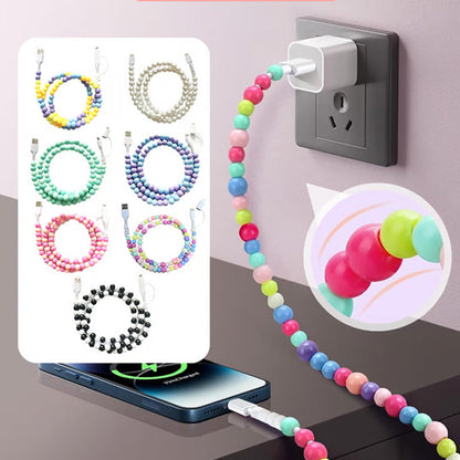 2-In-1 USB To Type-C ＆ Lightning Beaded Charger Cord