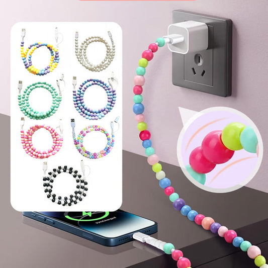 2-In-1 USB To Type-C ＆ Lightning Beaded Charger Cord