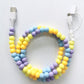 2-In-1 USB To Type-C ＆ Lightning Beaded Charger Cord