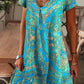 ✨ LIMITED TIME 50% OFF! ⏳ Women's Elegant Floral Print V-Neck Long Dress – Graceful Floral Design & Flattering High Waist 🌸