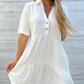 💝 Solid Color Comfort Lapel Button Dress – Classic Lapel Design & Soft Breathable Fabric 🌸ss