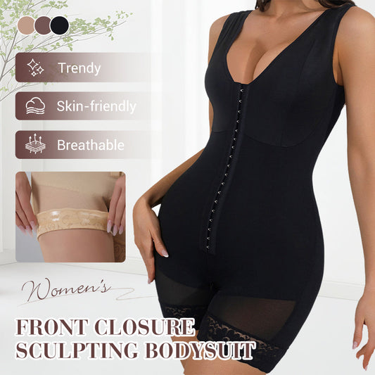 💎 50% OFF! 💎 Sculpting Bodysuit with Front Closure – Full-Body Shaping, Anti-Roll Hem & Discreet Zipper