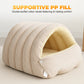😸 50% OFF! ✨ Warm Cozy Plush Pet Cave – Insulated Cloud-Soft Plush, Draft-Free Dome Design & Double-Dose PP Cotton – Adjustable Entryway with Spacious Interior for Deep Restful Sleep 🛏️