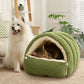 😸 50% OFF! ✨ Warm Cozy Plush Pet Cave – Insulated Cloud-Soft Plush, Draft-Free Dome Design & Double-Dose PP Cotton – Adjustable Entryway with Spacious Interior for Deep Restful Sleep 🛏️