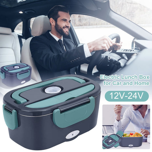 🎉 2026 FLASH SALE 50% OFF! 🍱 2-in-1 Portable Electric Heating Lunch Box – 12V Car & 230V Home Dual Use, 1.5L Stainless Steel 🔌
