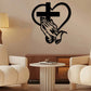 Elegant Christian Heart & Cross Wall Art