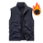 Men's Oversized Sleeveless Vest Jacket with Pockets