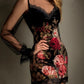 ⏳Time-Limited Special⏰Floral Print Sheer Sleeve Bodycon Mini Dress