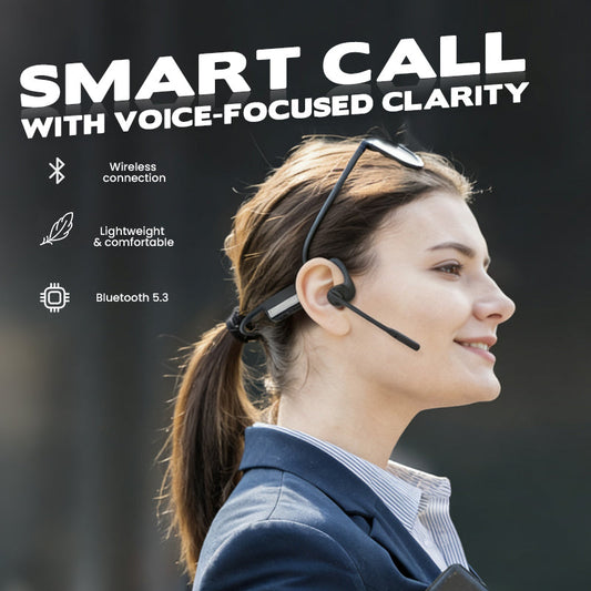 💎 Open-Ear Wireless Bluetooth Headset – Noise-Canceling Mic, 10H Battery & Bluetooth 5.3 🎧🚗