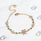 Women's Cherry Blossom Rhinestone Bracelet