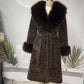 🧥Women's Leopard Print Fluffy Faux Fur Coat with Belt（50% OFF）