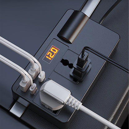 ⚡🔋Portable Car Inverter 12V/24V to 220V – Digital Display, Highly Efficient & Universal Compatibility 🚗