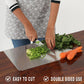 🥩 50% OFF! ✨ Double-Sided 304 Stainless Steel Cutting Board – Certified Food-Grade Non-Porous Surface, Antibacterial & Mold-Proof with Natural Odor Neutralization – Reinforced Core Won't Bend, Ergonomic Hanging Handle for Space-Saving Storage 🍽️